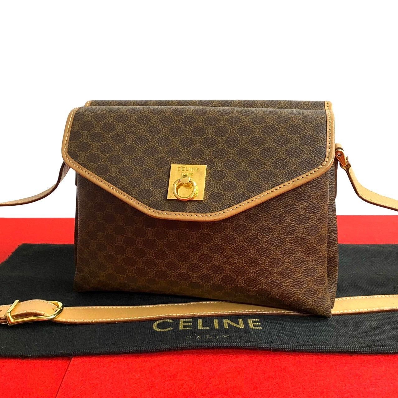Celine Celine Shoulder Bag Brown Leather Size ONE SIZE - 1 Thumbnail