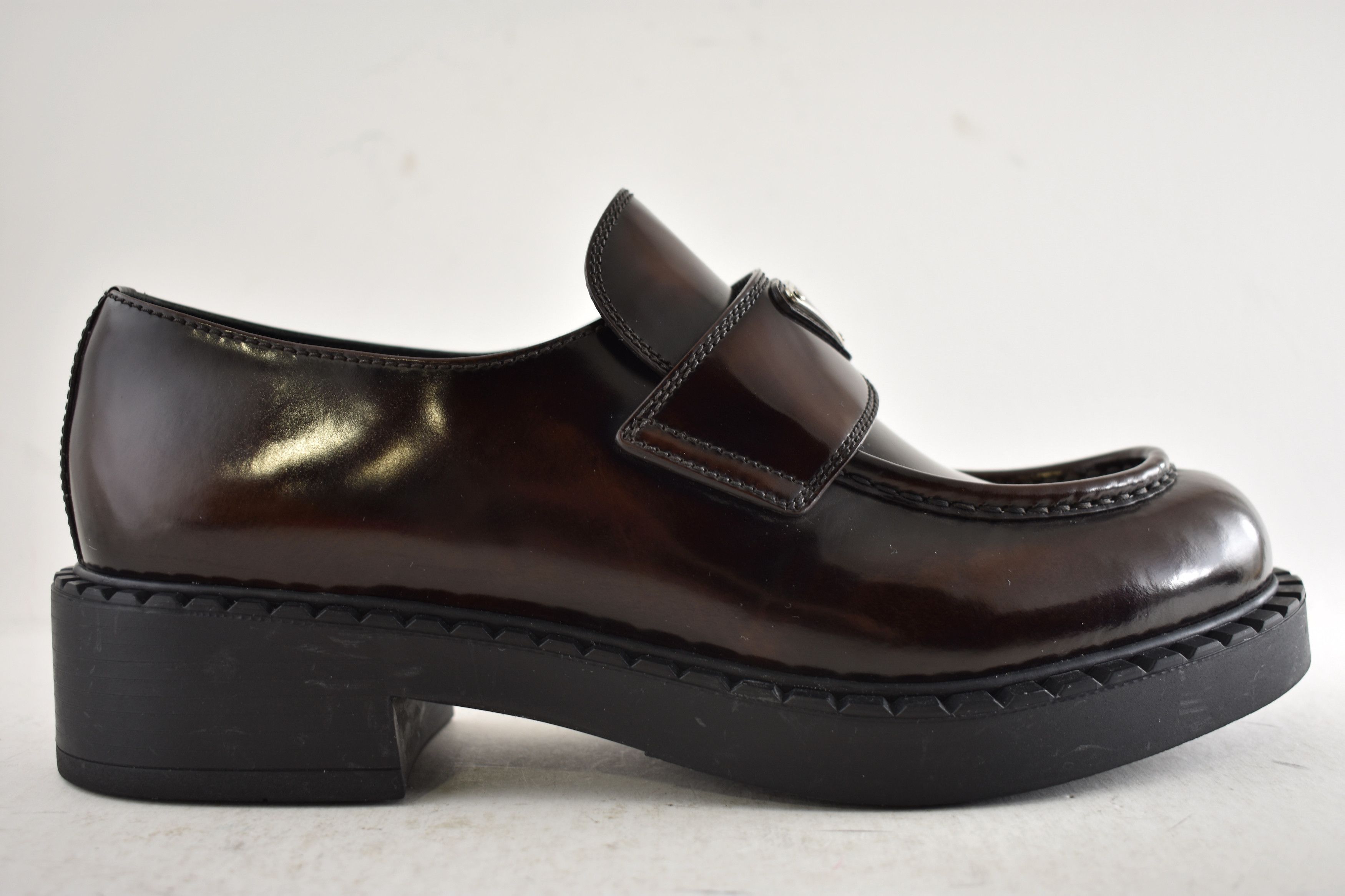 Prada Prada Triangle Logo Black Platform Loafer Slip On Flat 41.5 Size US 11.5 / IT 41.5 - 2 Thumbnail