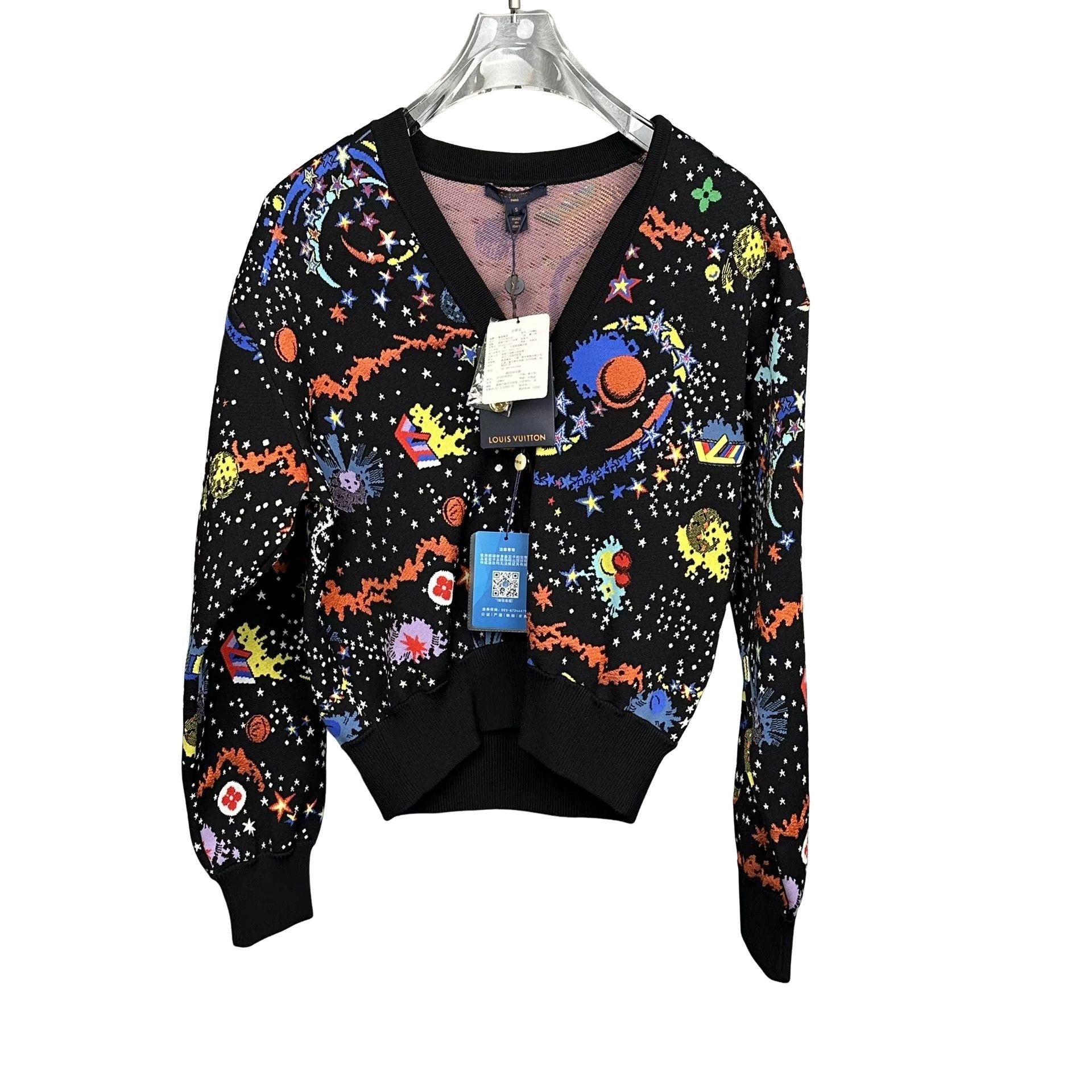 Louis Vuitton Louis Vuitton Galaxy Print Knit Cardigan S Size S / US 4 / IT 40 - 1 Thumbnail