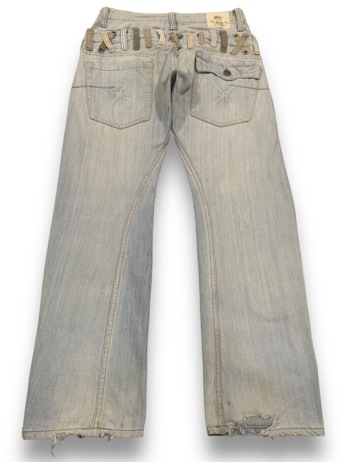If Six Was Nine Vintage Japanese Handcrafted Double Waist Punk Style Jeans Size US 30 / EU 46 - 2 Thumbnail