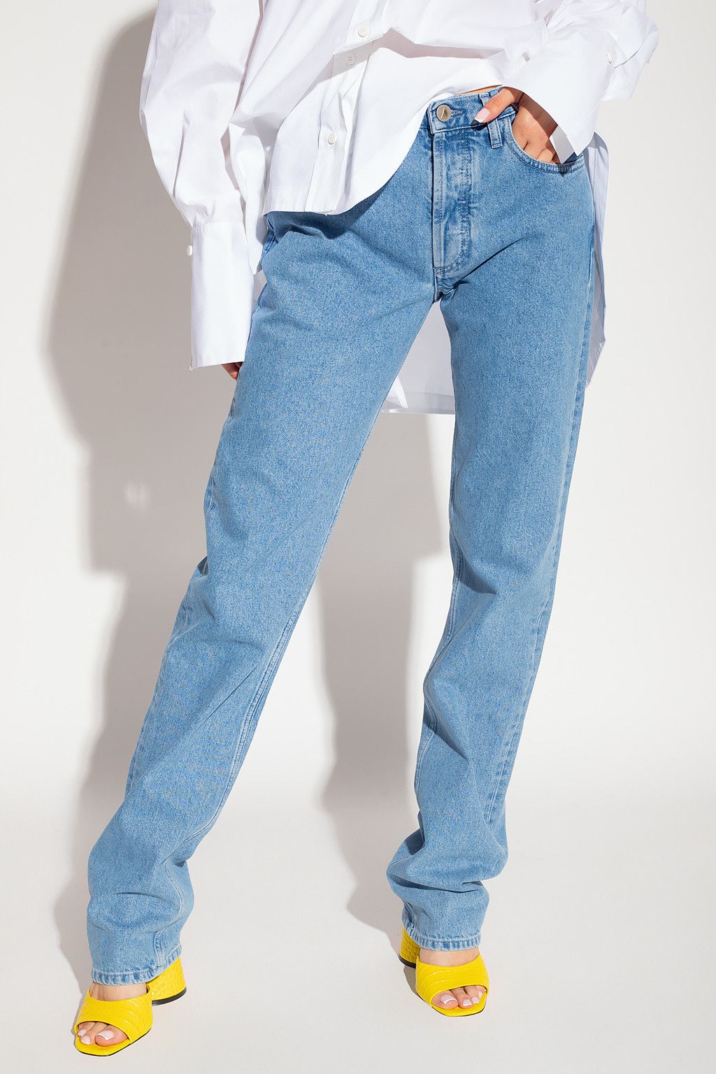 The Attico THE ATTICO light blue boyfriend jeans 26 authentic NWT Size 26" / US 2 / IT 38 - 1 Thumbnail