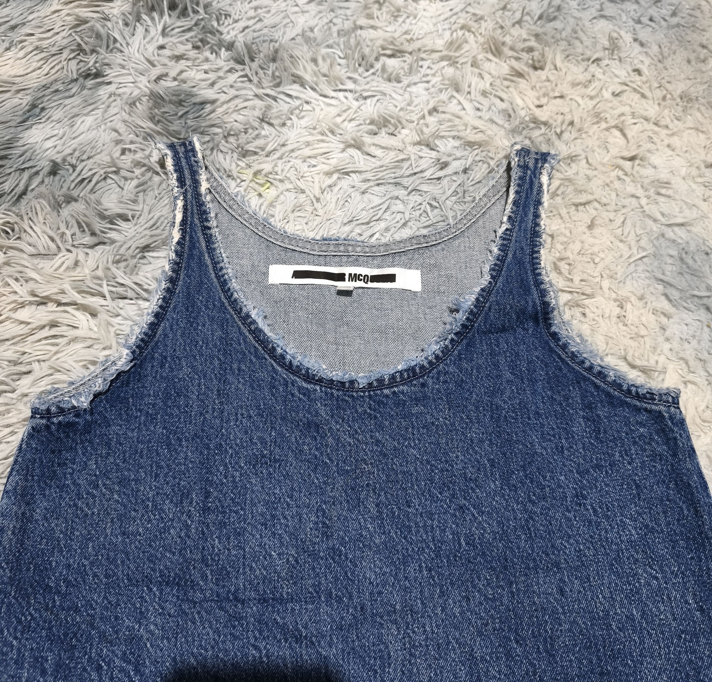 Alexander McQueen Alexander McQueen MCQ Denim Asymmetrical Top Size XS / US 0-2 / IT 36-38 - 4 Thumbnail