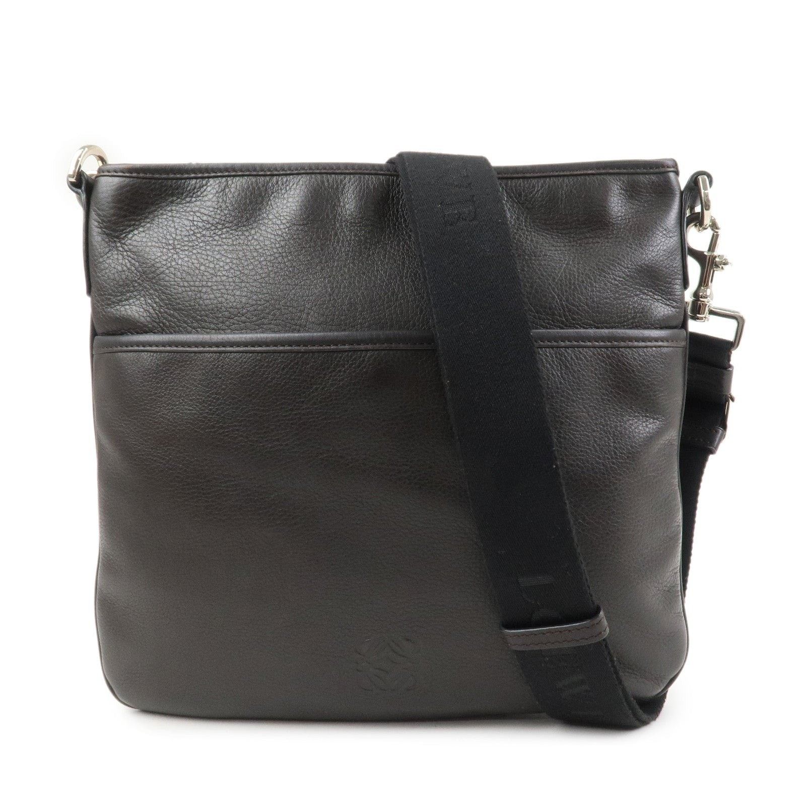 Loewe Loewe Anagram Calfskin Crossbody Bag Brown Size ONE SIZE - 1 Thumbnail