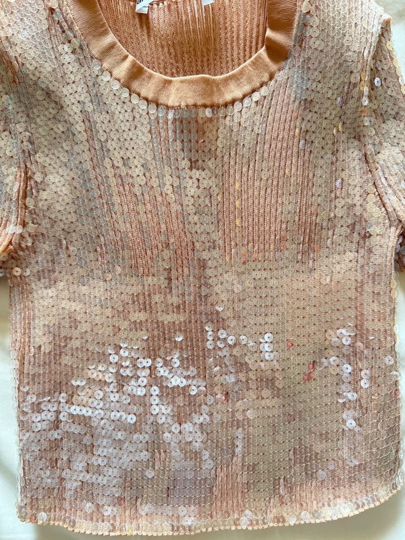 Alexander Wang Alexander Wang Sequin Embellished T-shirt- Size S / US 4 / IT 40 - 8 Thumbnail