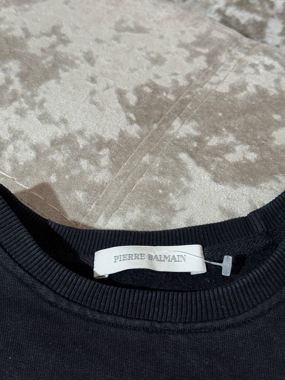 Balmain × Pierre Balmain Womens 42 Balmain Paris Big Logo Black sweatshirt Size XXS / US 00 / IT 34 - 4 Thumbnail