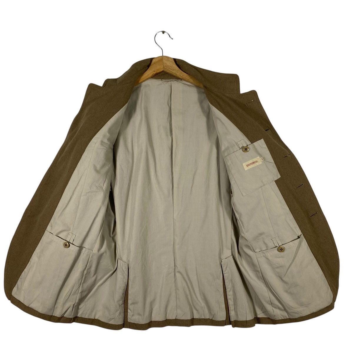 Japanese Brand Soutiencol Wool Button Jacket Size 3 (M) Brown Colour Size US M / EU 48-50 / 2 - 5 Thumbnail