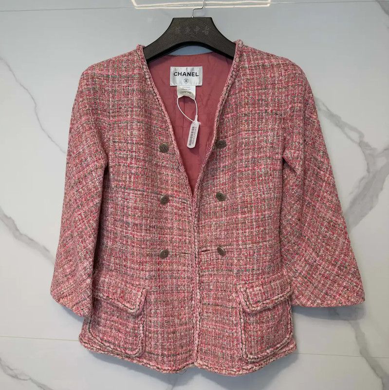 Chanel Chanel Spring Autumn Coral Red Cotton Cardigan 0089 Size S / US 4 / IT 40 - 1 Thumbnail