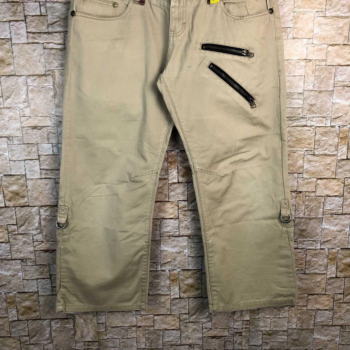 Japanese Brand × Seditionaries Double Focus stretwear double waist Cream Cargo Pants #A622 Size US 33 - 3 Thumbnail