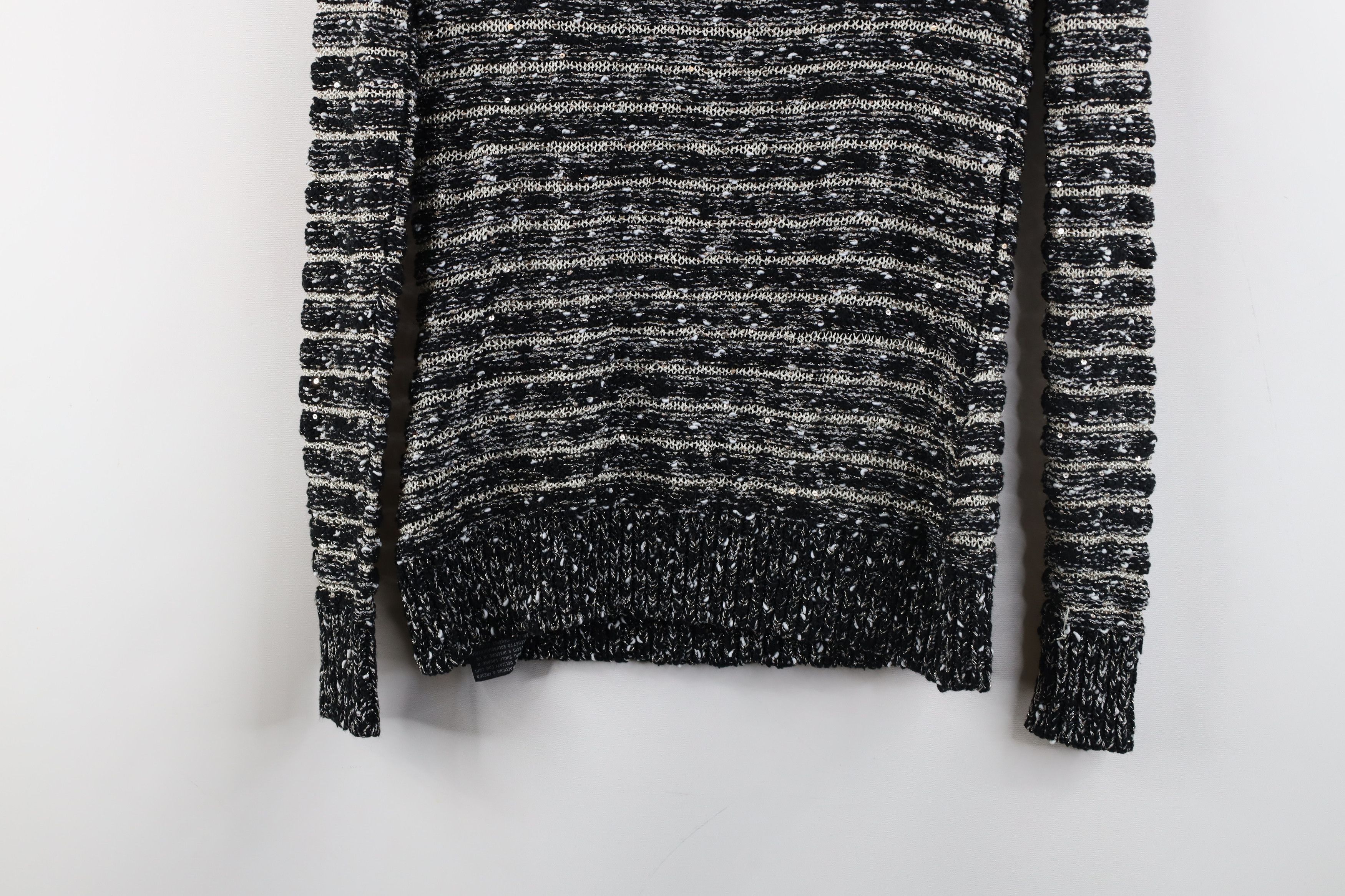 Harley Davidson × Vintage Vintage Harley Davidson Sequin Striped Knit Metallic Sweater Size S / US 4 / IT 40 - 12 Thumbnail