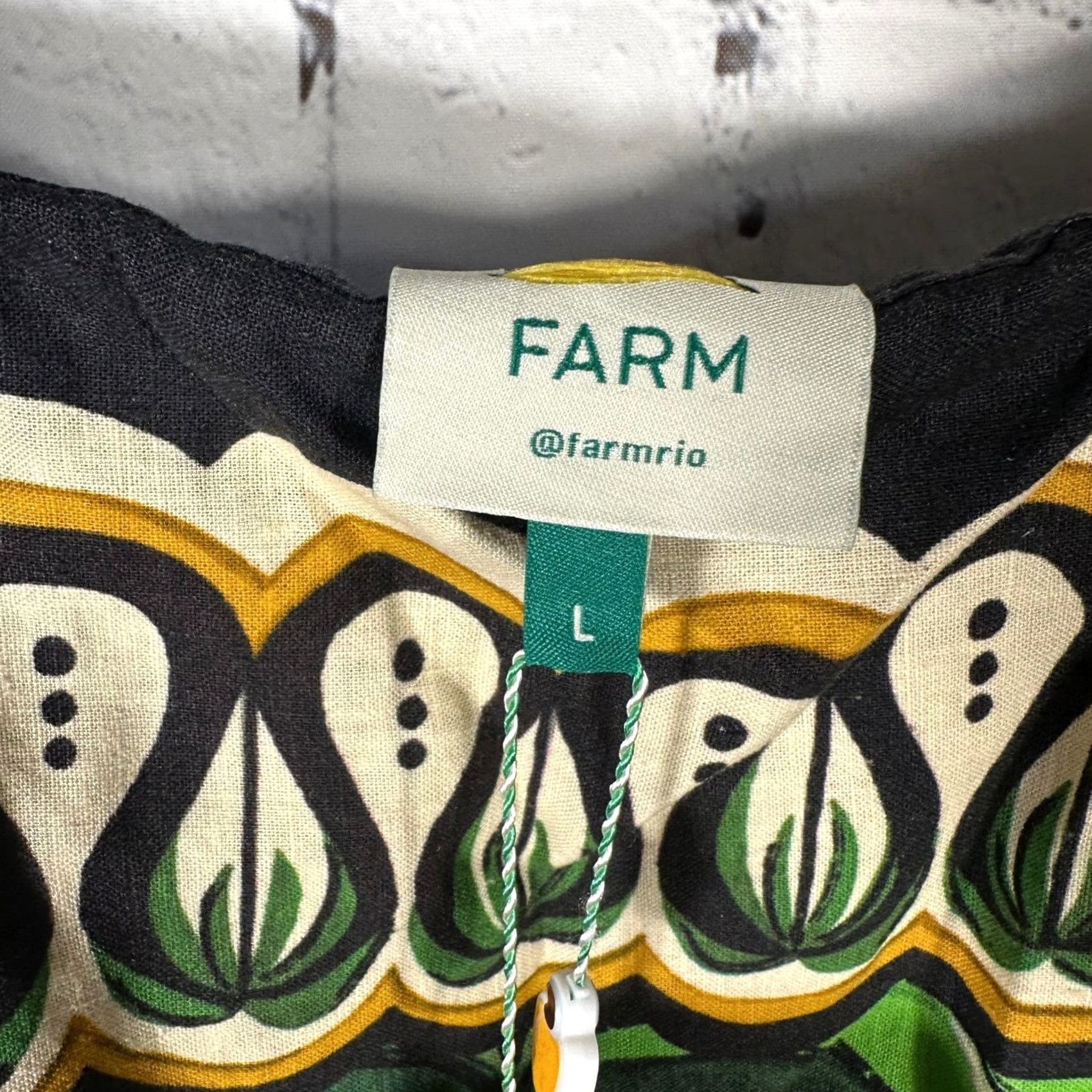 Farm Rio Farm Rio Dress Multicolor Midi L Wrap Tie Spaghetti Straps Tassel Hem Geometric Bohemian Tropical Birds Women Fashion Size L / US 10 / IT 46 - 2 Thumbnail