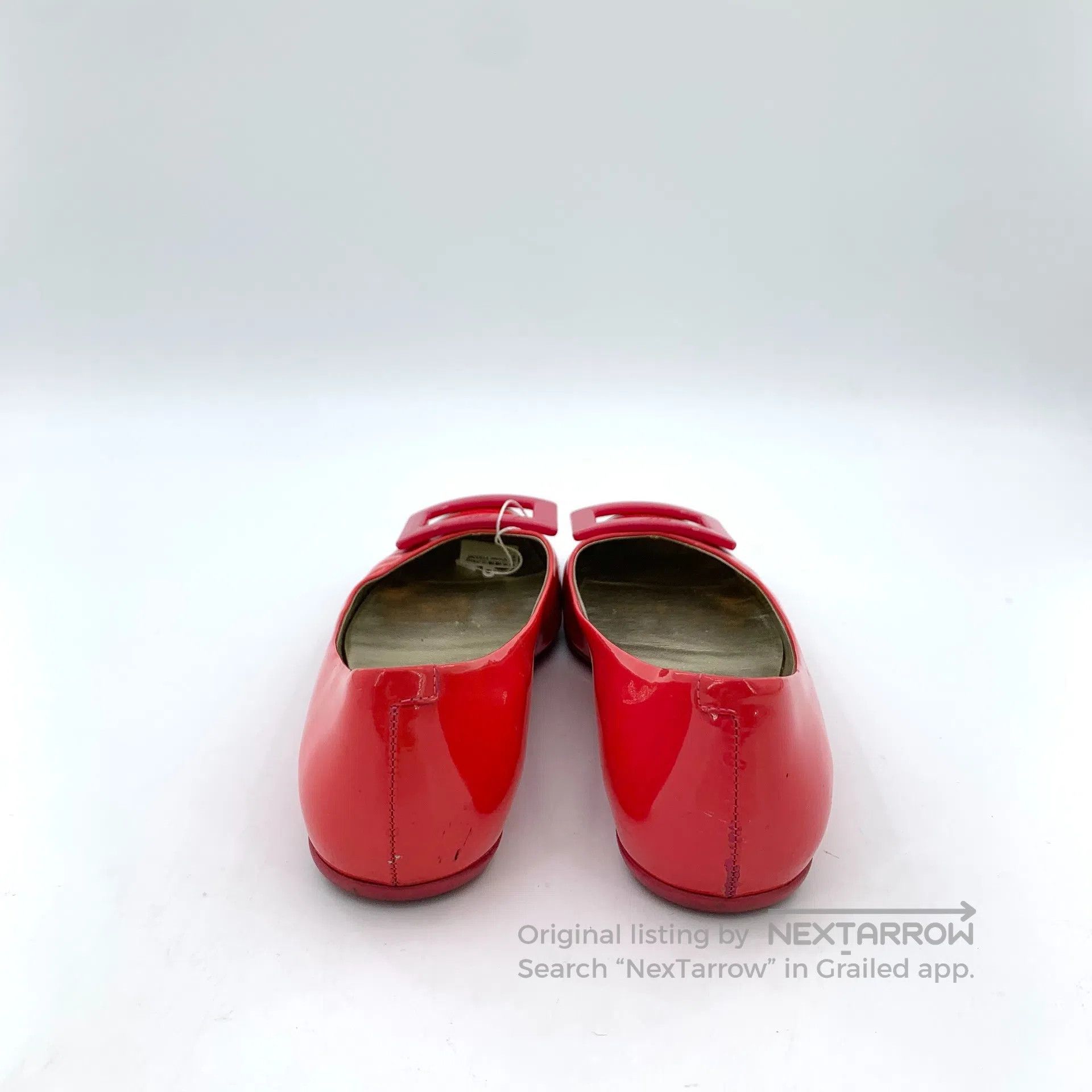 Roger Vivier Roger Vivier Red Patent Leather Buckle Casual Flat Loafers Size US 5.5 / IT 35.5 - 4 Thumbnail