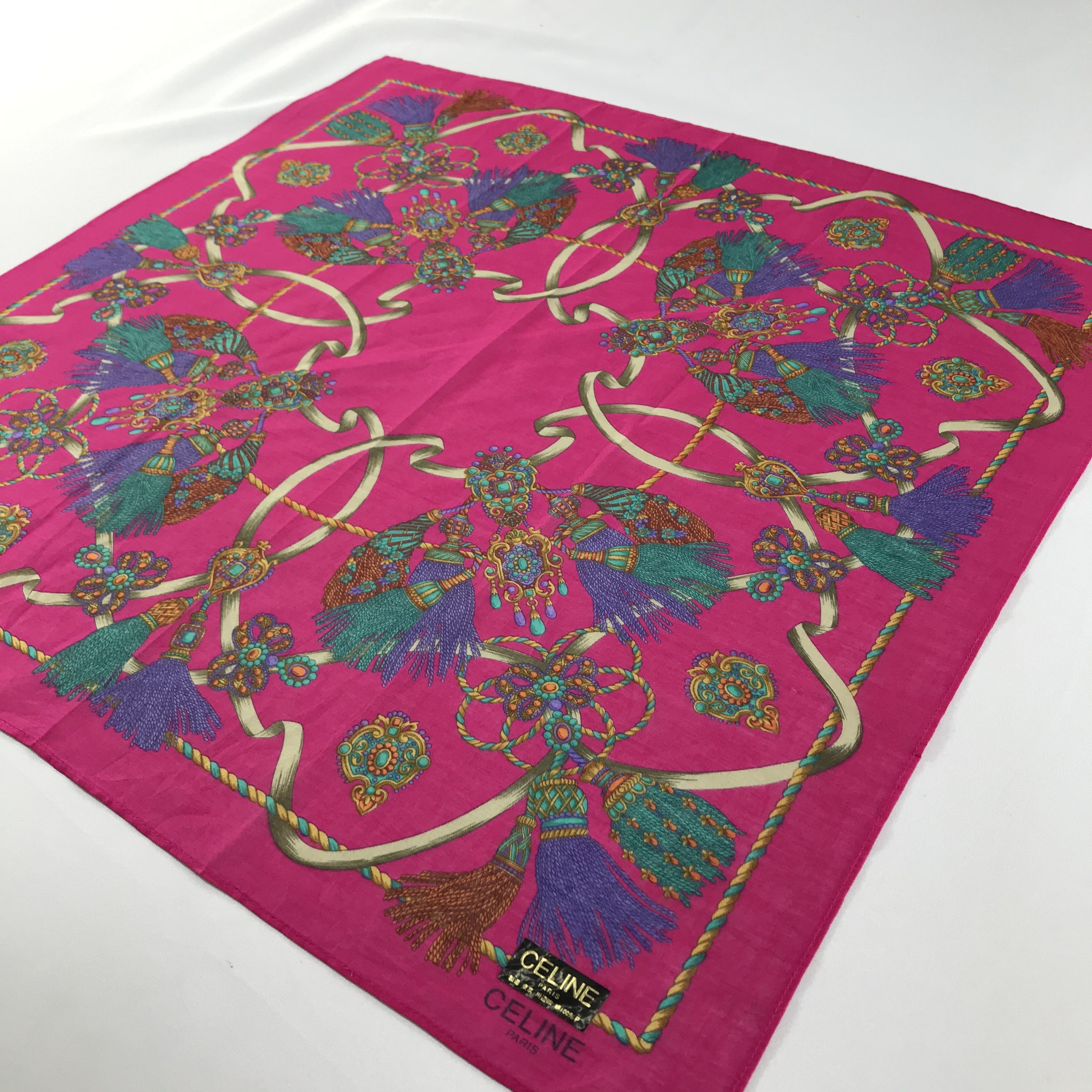 Celine Celine Luxury Handkerchief Neckerchief Bandana H874 Size ONE SIZE - 4 Thumbnail