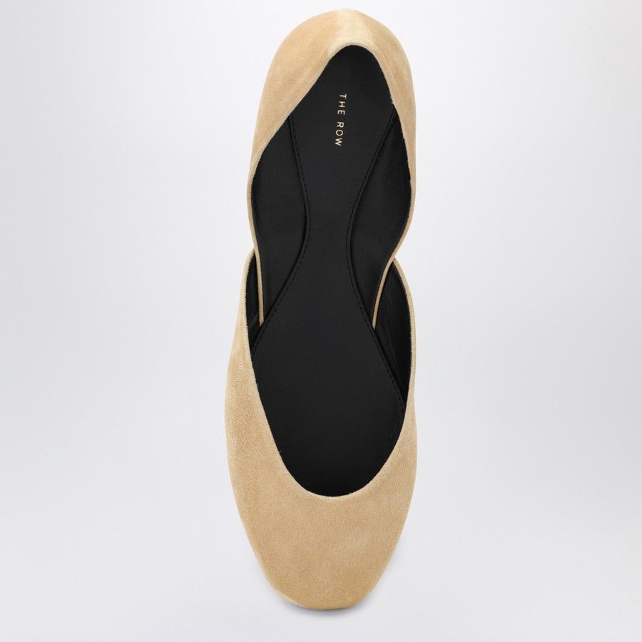 The Row o1d2blof1024 Gemma Ballet Suede Slippers in Beige Size US 8 / IT 38 - 3 Thumbnail