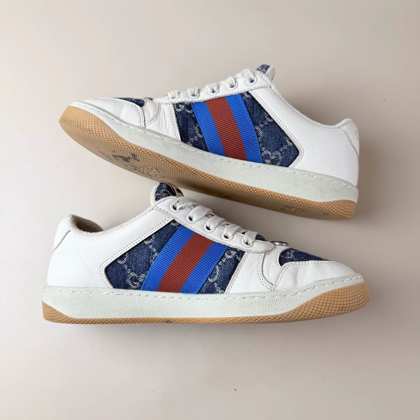 Gucci GUCCI Denim Double G Enamel Distressed Women's 36.5 95 New Size US 5.5 / IT 35.5 - 6 Thumbnail