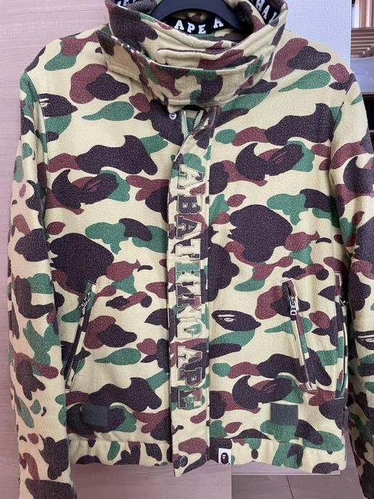 Bape 1st camo yellow fleece/rescue jacket | Grailed