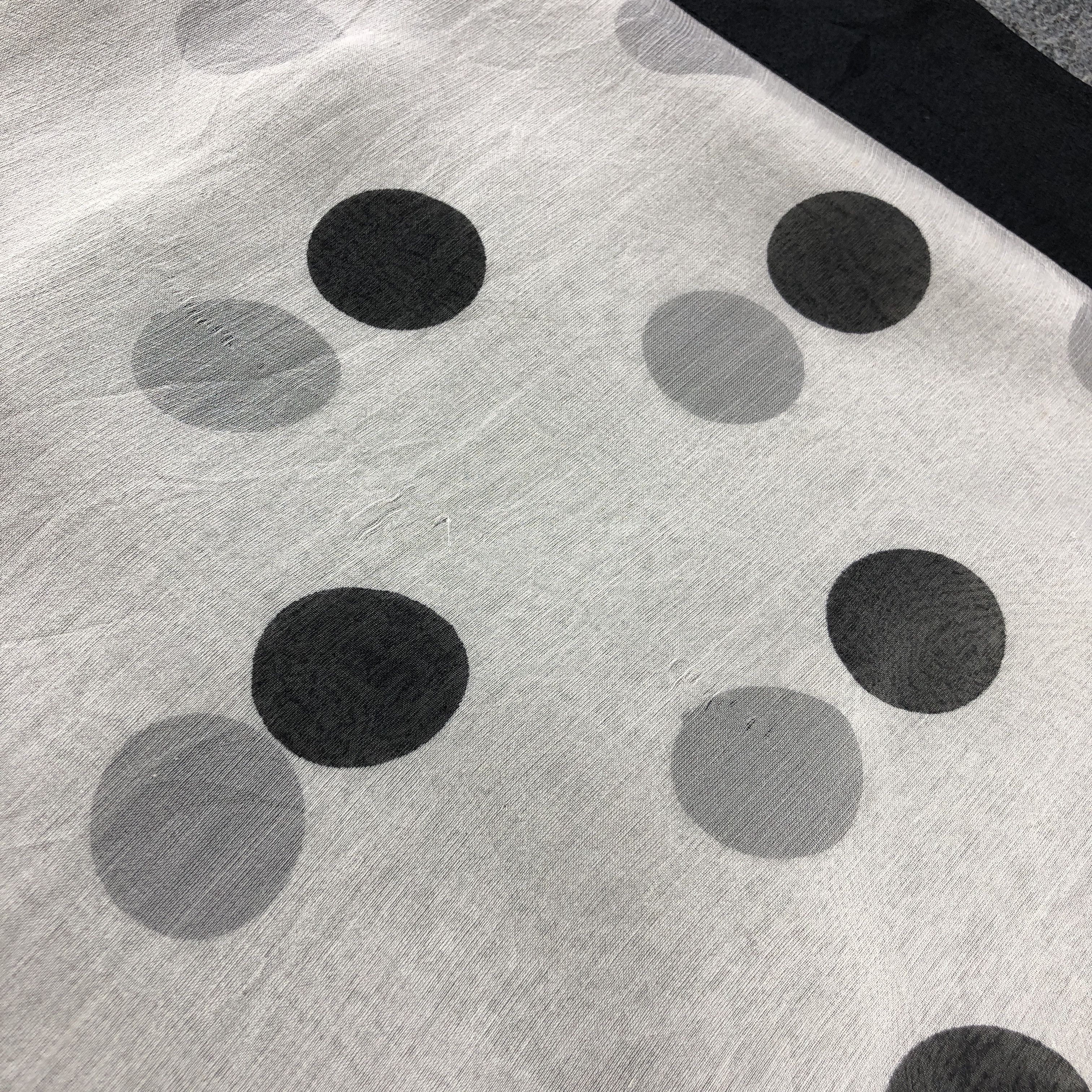 Jaeger Jaeger Polka Dots Silk Stole Silk Scarf M1394 Size ONE SIZE - 12 Thumbnail