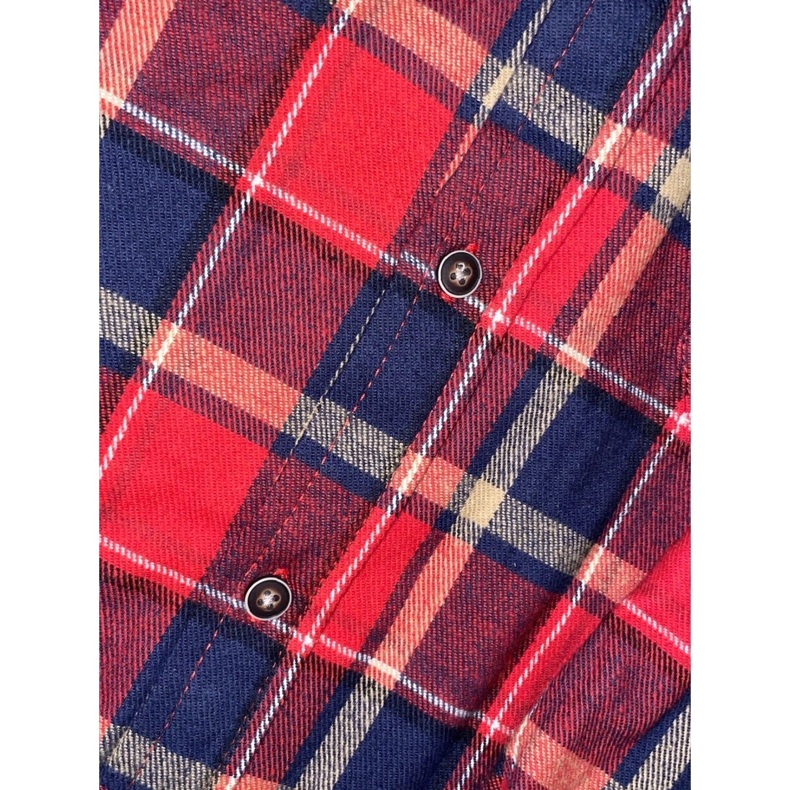 Lee Lee Flannel Shirt XL Red Black Plaid Button Up Outdoor Work Mens X-Large Regular Cotton Button-Up Shirt Size US XL / EU 56 / 4 - 4 Thumbnail