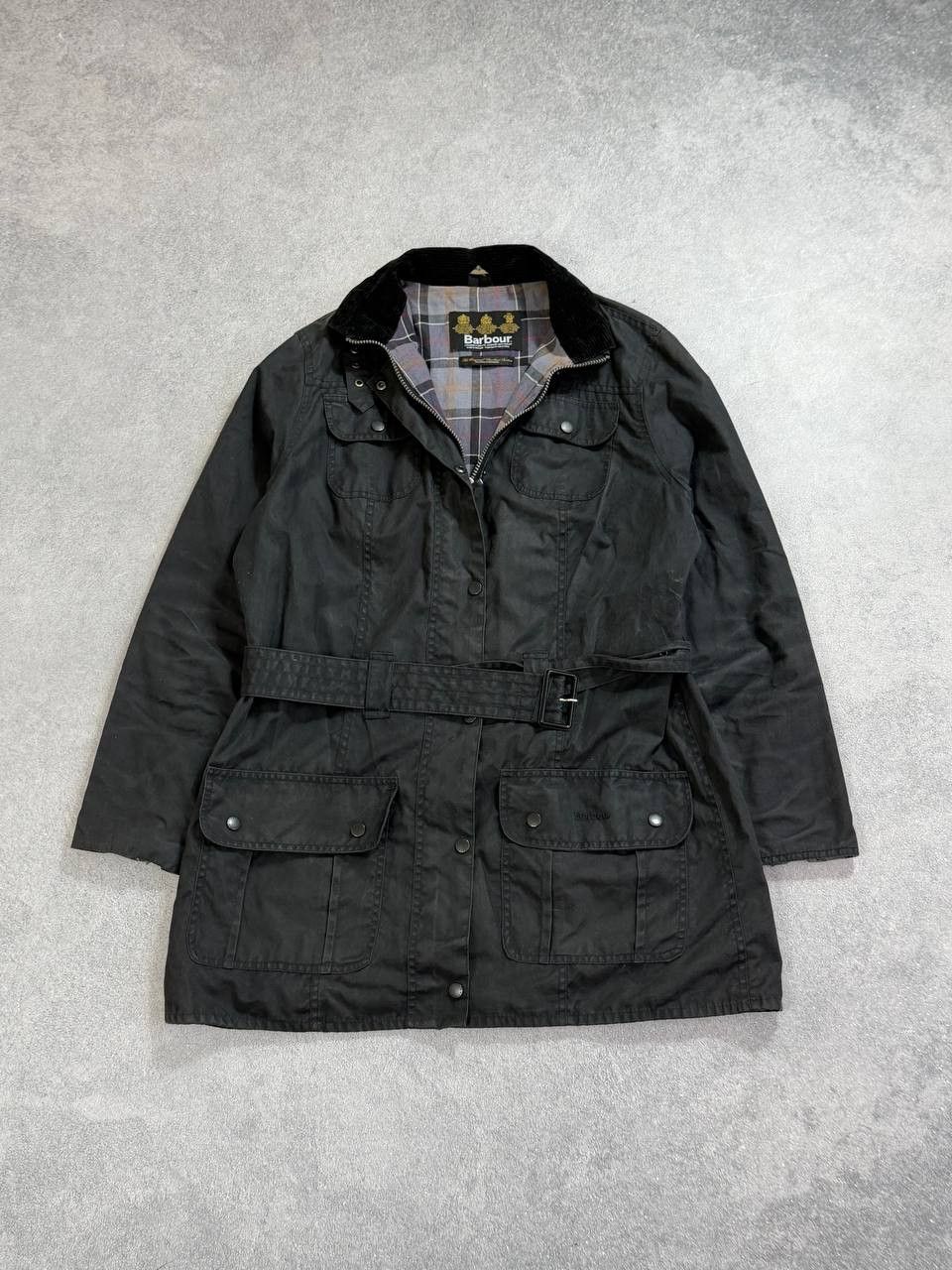 Barbour Barbour Waxed Utility Belted Women Jacket Y2K Size L / US 10 / IT 46 - 1 Thumbnail