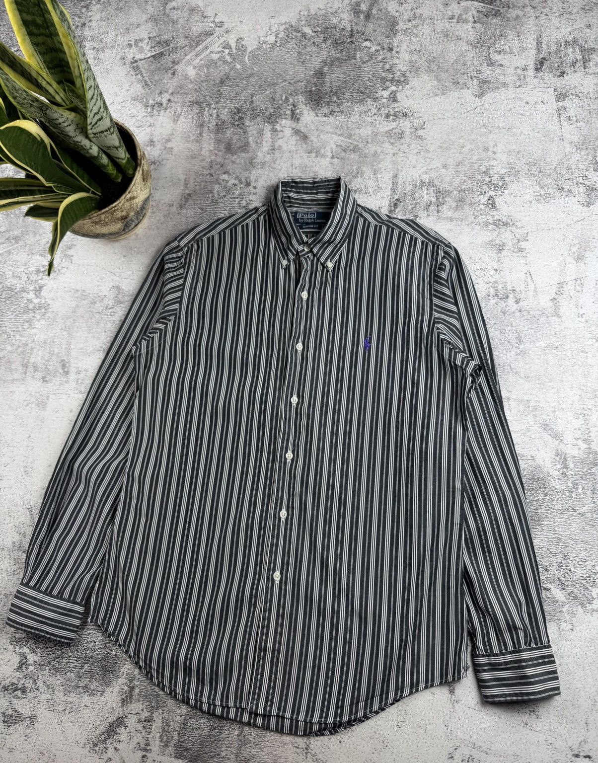 Polo Ralph Lauren Polo Ralph Lauren Black M Size 15 1/2-39 Button Striped Classic LongSleeve Shirt Size US M / EU 48-50 / 2 - 3 Thumbnail