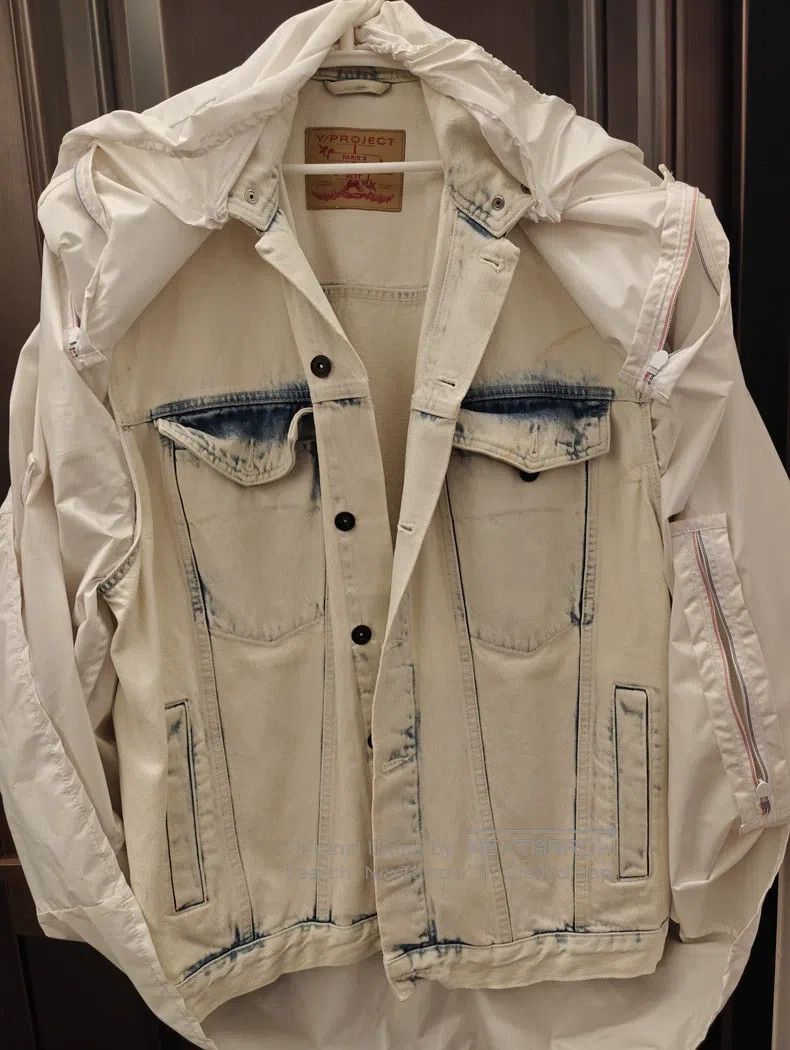 Y/Project Y/PROJECT Size XXS White two-piece stacked denim jacket Size XXS / US 00 / IT 34 - 3 Thumbnail