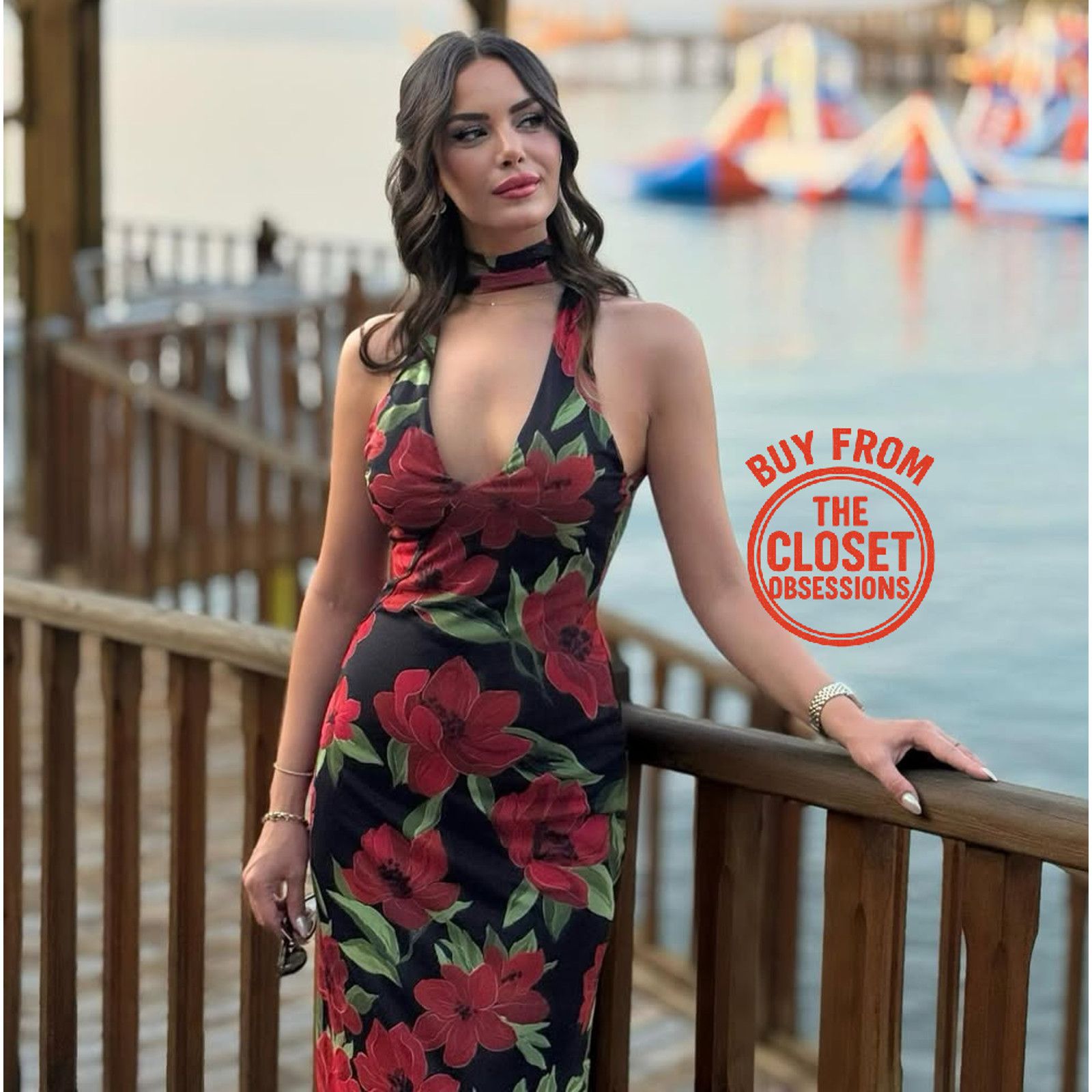 Zara Red floral maxi dress Zara | Grailed
