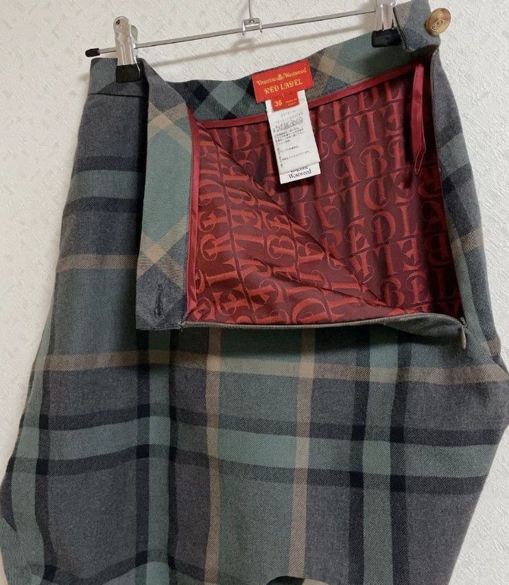 Vivienne Westwood Vivienne Westwood Green and grey checkered distorted half Size 24" / US 00 / IT 34 - 5 Thumbnail