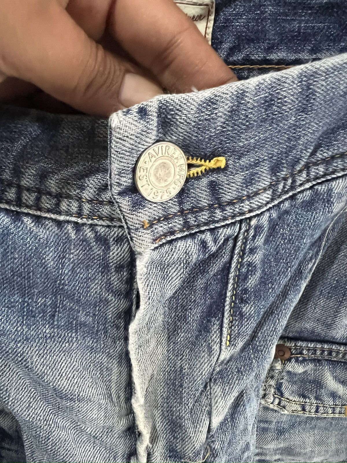 Avirex 🔥Rare Avirex Distressed Denim Size US 35 - 12 Thumbnail