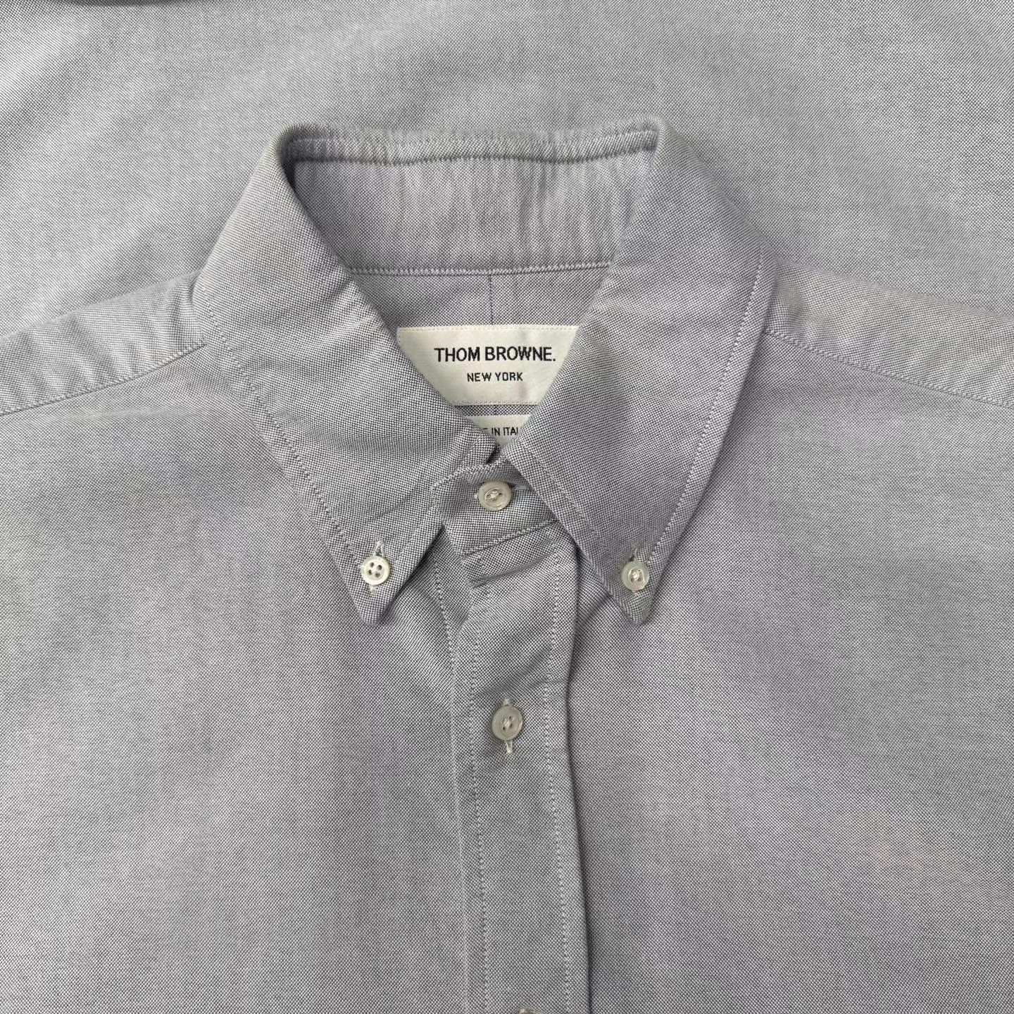 Thom Browne TB Light Blue Ski Logo Long Sleeve Shirt Q10 Size US XL / EU 56 / 4 - 5 Thumbnail
