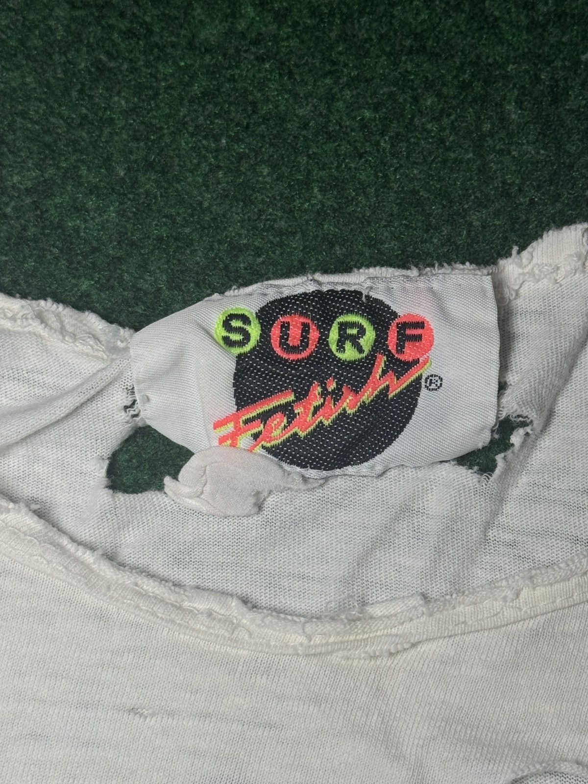 Vintage Vtg 90s African Wave Surfer Distressed Boxy Crop Tank Top Size US L / EU 52-54 / 3 - 4 Thumbnail
