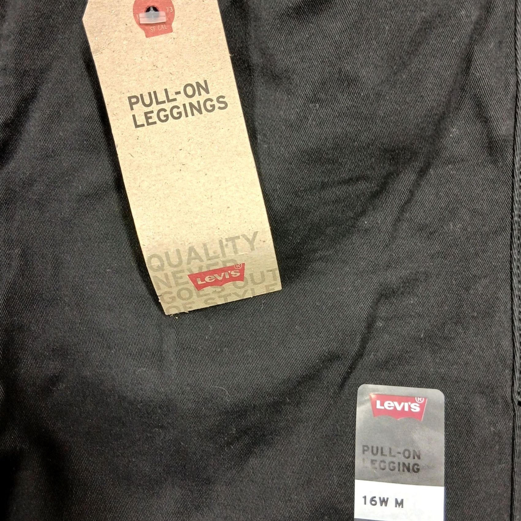 Levi's Levi's Women's Black Skinny Stretch Pull-On Jegging Pants 16W Mid Rise NWT Size 38" / US 16 / IT 52 - 3 Thumbnail