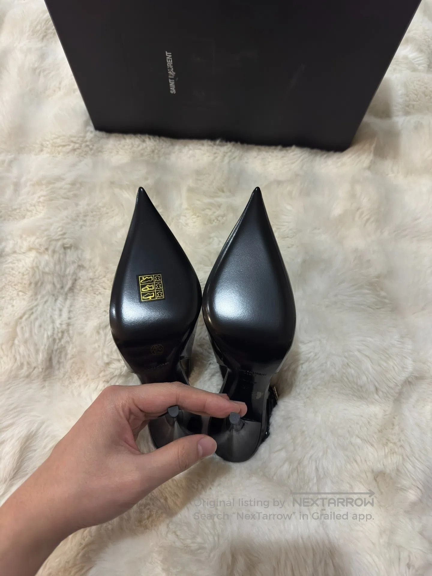 Saint Laurent Paris Saint Laurent Paris Studded Patent Leather High Heels| Size US 5.5 / IT 35.5 - 7 Thumbnail