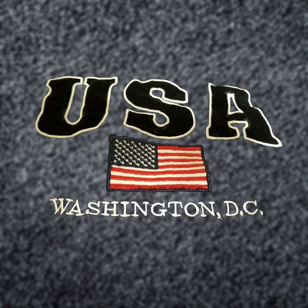 Vintage VINTAGE DC USA EMBROIDERED FLAG Travel T-Shirt Mens S 90s Blue Graphic Tee Size US S / EU 44-46 / 1 - 1 Thumbnail