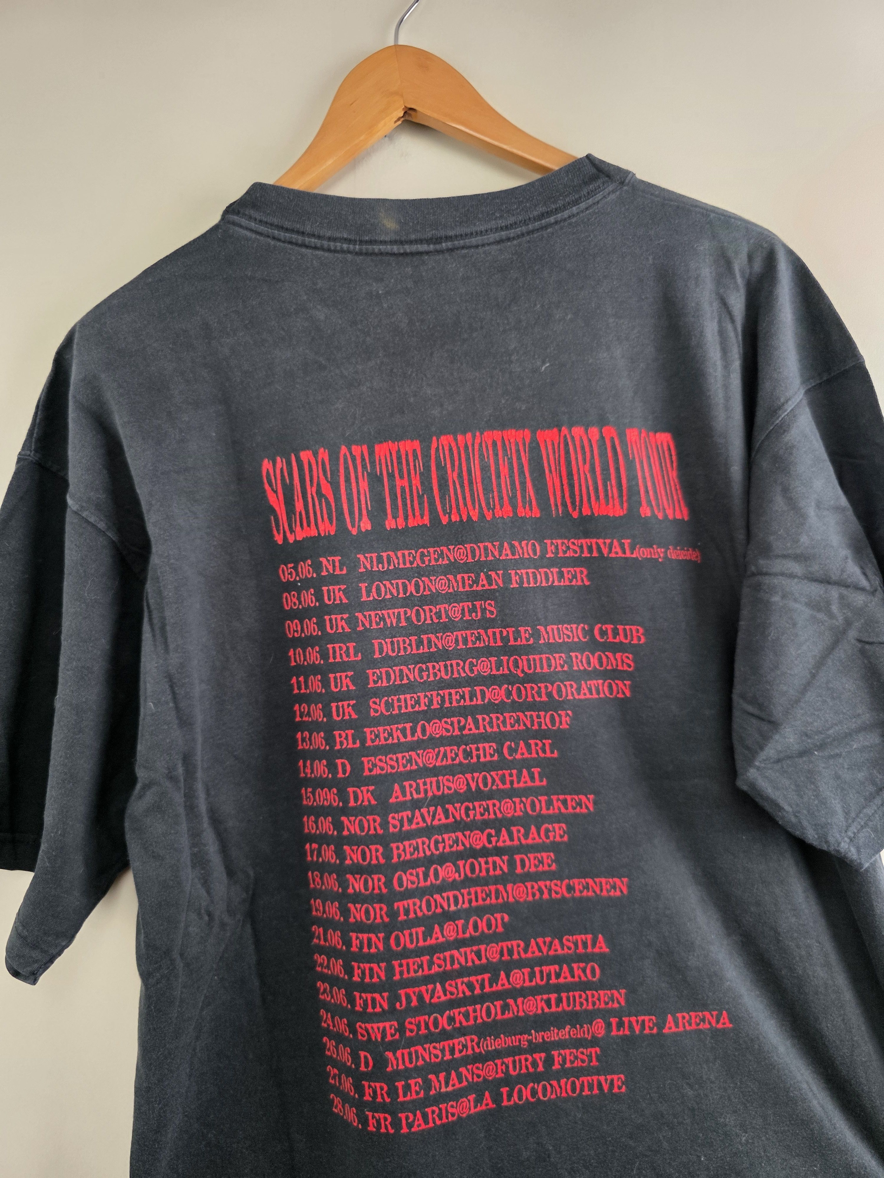 Band Tees 2004 Deicide Scars of the crucifix World tour XL 23" 30" Size US XL / EU 56 / 4 - 6 Thumbnail