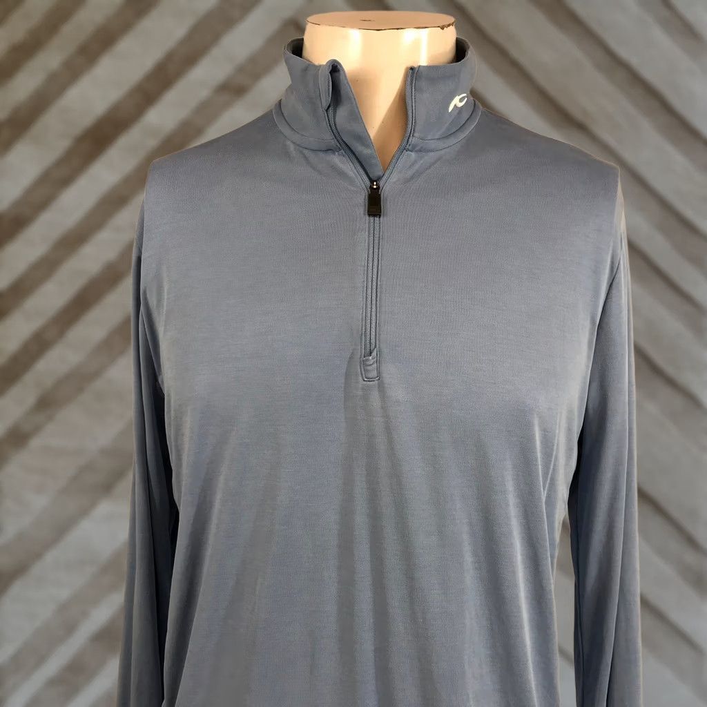 KJUS Kjus Mens Quarter Zip Pullover Light Blue UPF 50+ Performance Top Size M Size US M / EU 48-50 / 2 - 1 Thumbnail