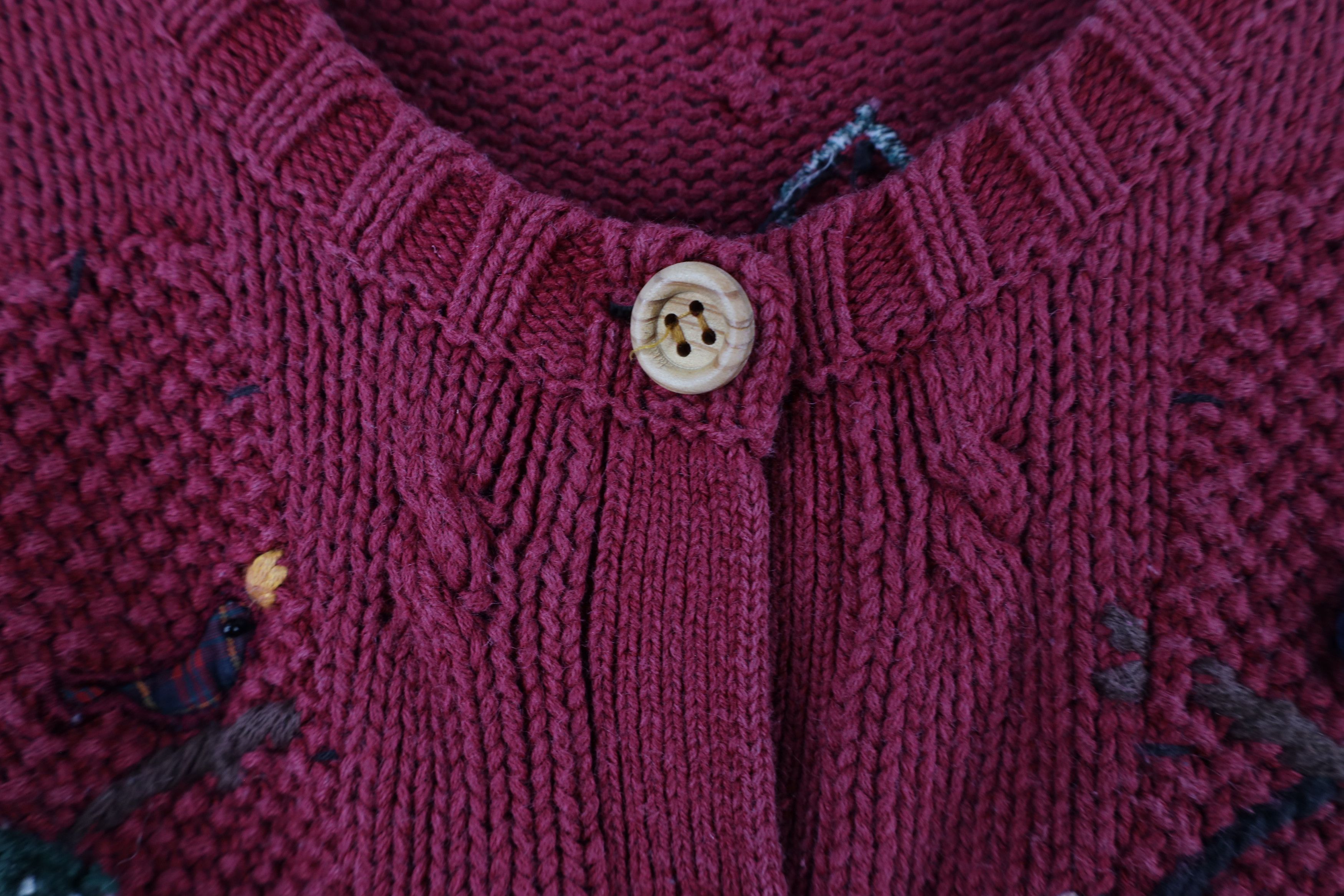 Vintage Vintage 90s Streetwear Snowman Ribbed Knit Cardigan Sweater Size S / US 4 / IT 40 - 13 Thumbnail
