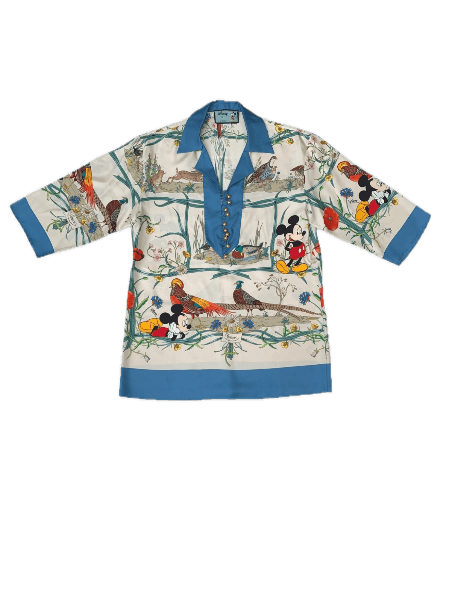 Disney × Gucci Gucci x Disney Silk Shirt Blouse Mickey Mouse Size M / US 6-8 / IT 42-44 - 8 Thumbnail