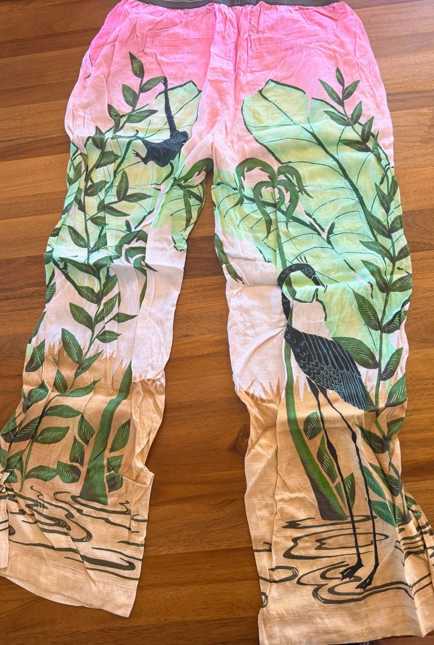 Scotch & Soda Scotch & Soda Sun Seekers Tropical Print Wide-Leg Pants — XL Size US 42 / EU 58 - 6 Thumbnail