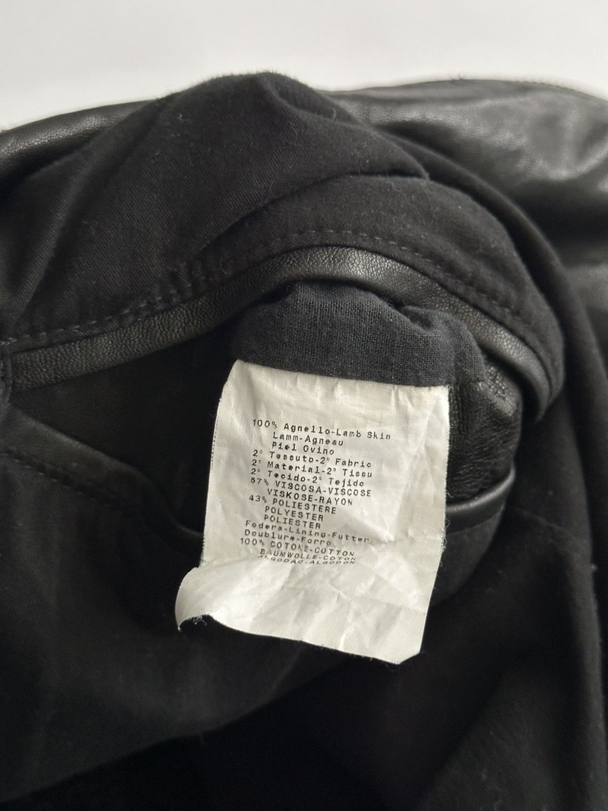 Emporio Armani Emporio Armani 2000’s Stitched Leather Biker Jacket Size US L / EU 52-54 / 3 - 11 Thumbnail