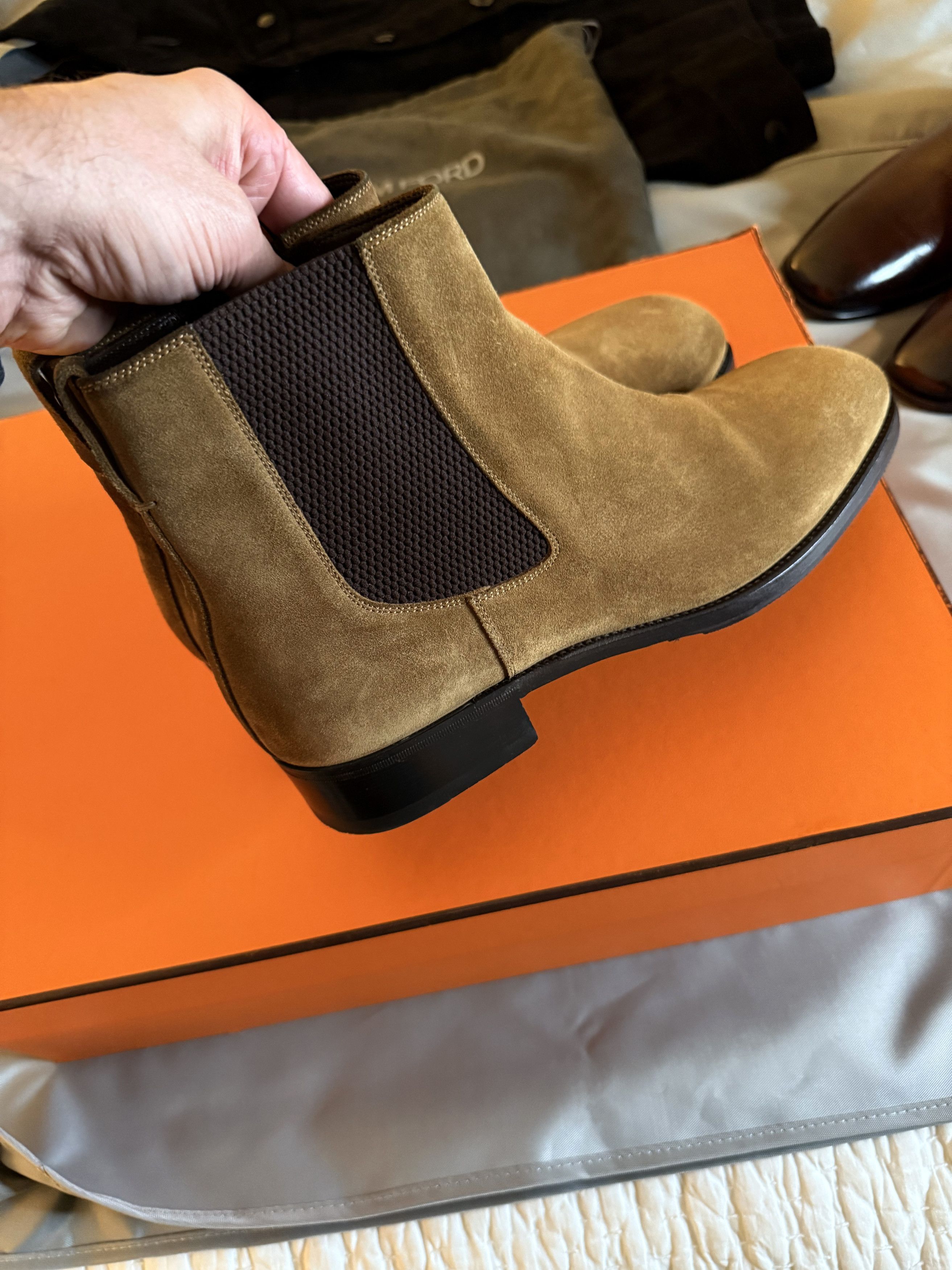 Tom Ford Best Dressed $2,150 w/Tax TOM FORD Suede Boots Size US 10.5 / EU 43-44 - 14 Thumbnail