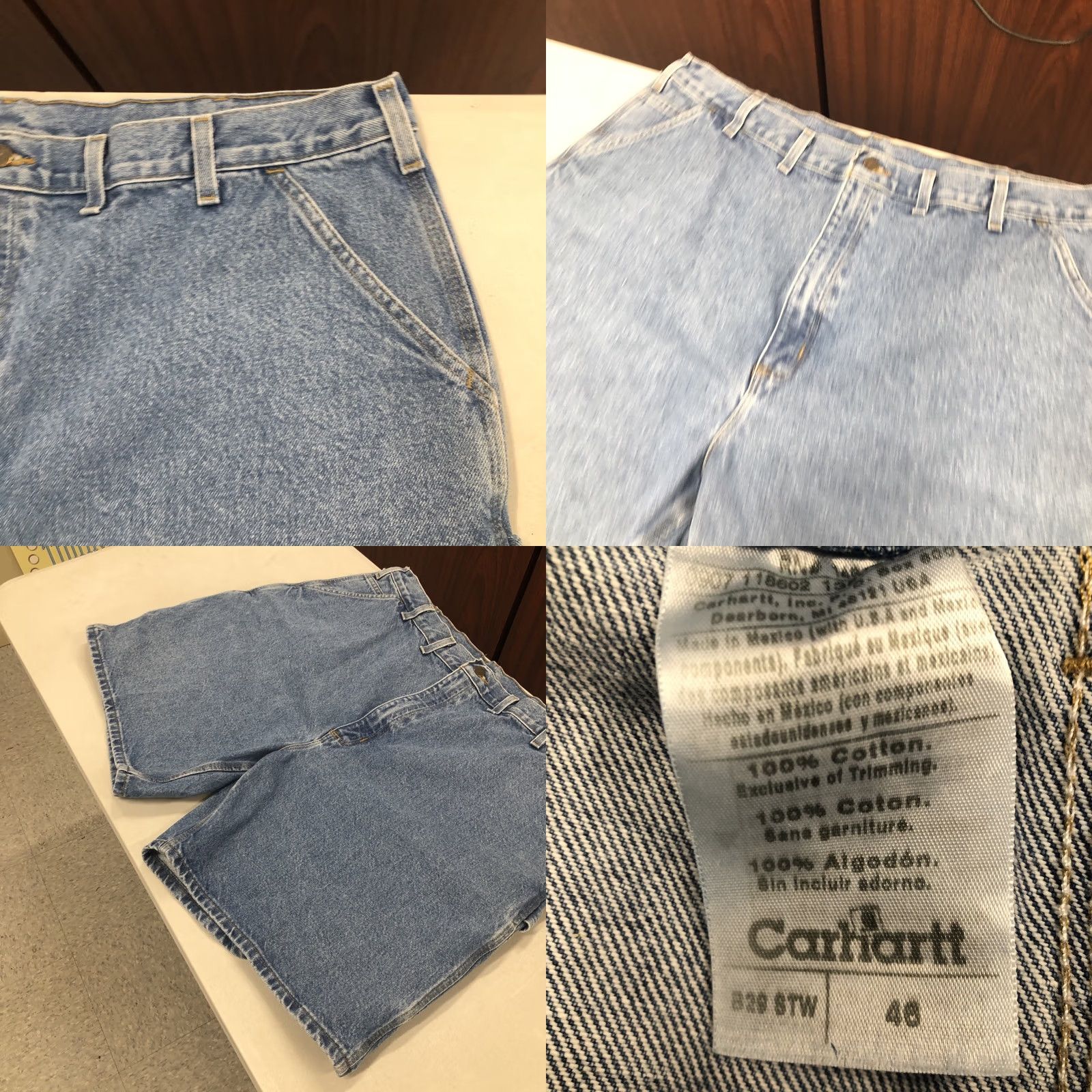 Carhartt VINTAGE Carhartt Carpenter Blue Jean Denim Work Shorts 46 B28 STW Work Beach Casual Size US 30 / EU 46 - 8 Thumbnail