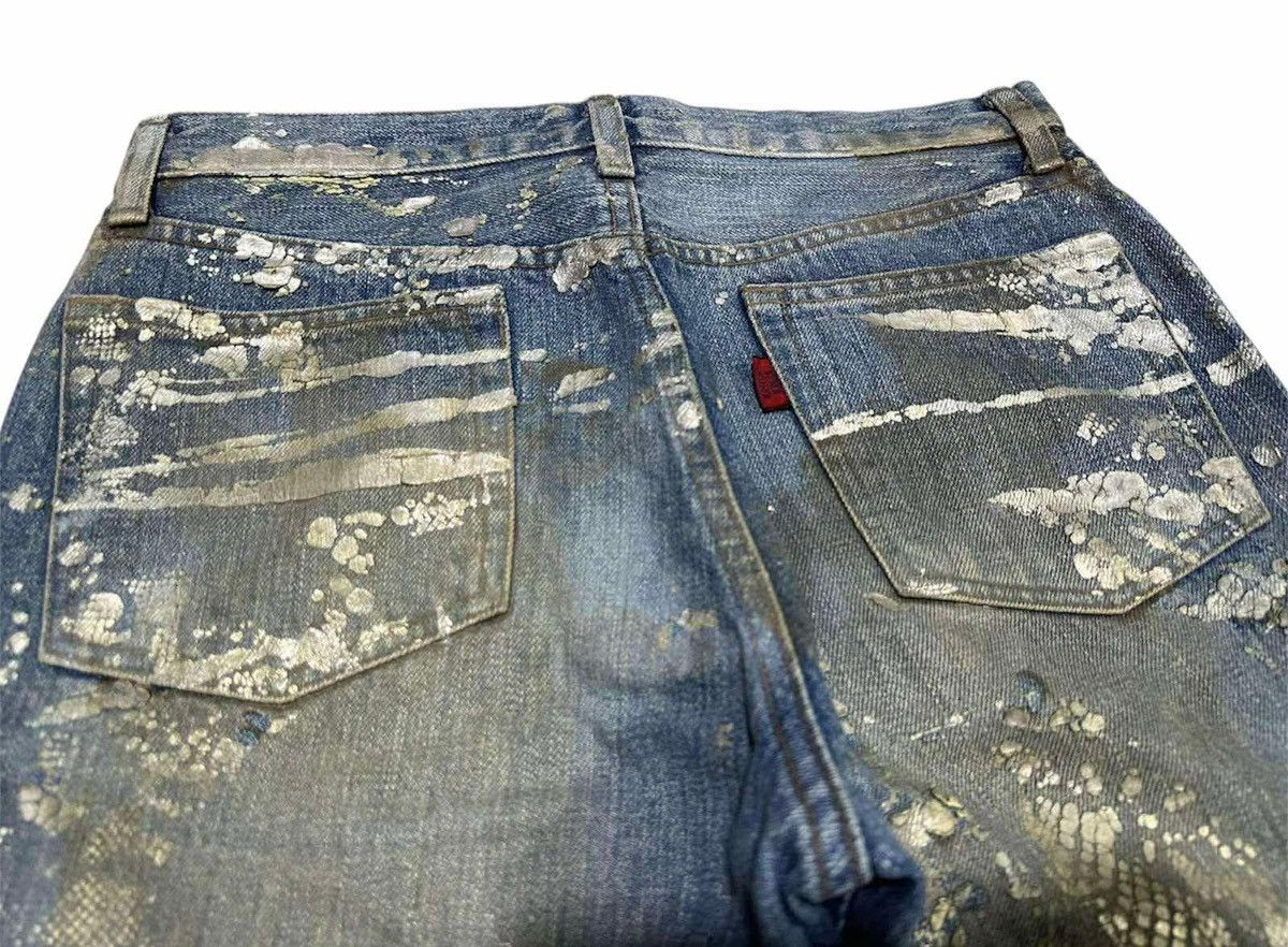 Yoshiyuki Konishi 🔥Archived Yoshiyuki Konishi Splatter Gold Painted Denim Size US 28 / EU 44 - 10 Thumbnail