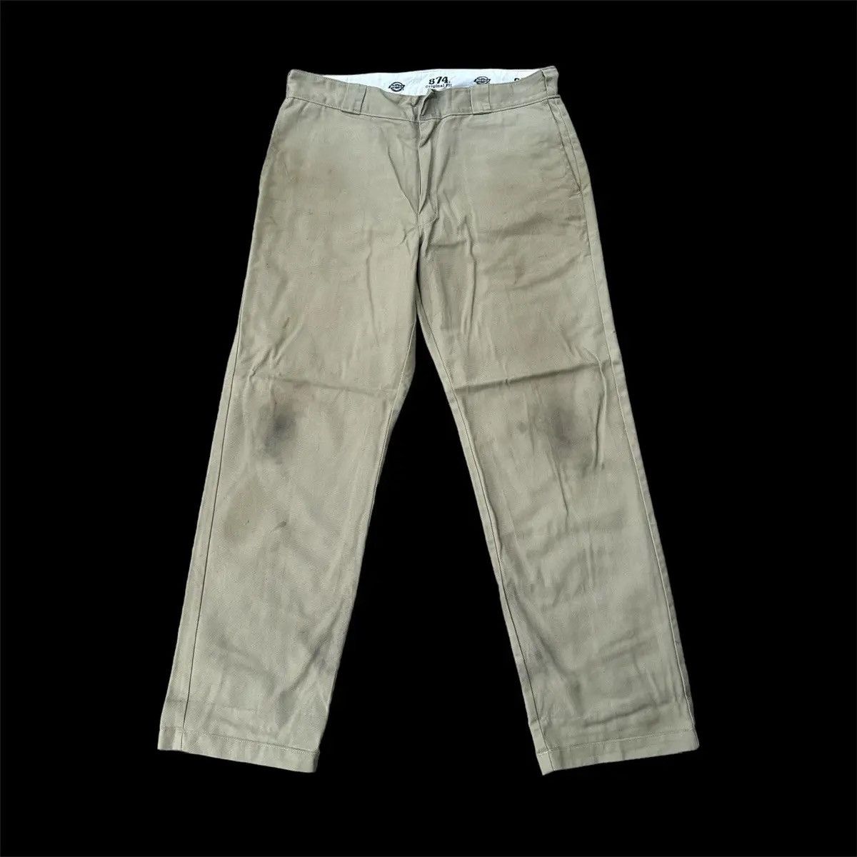Dickies RUSTY DIRTY 🔥VTG DICKIES WORKWEAR TROUSERS KHAKI BLANK PANT Size US 34 / EU 50 - 1 Thumbnail