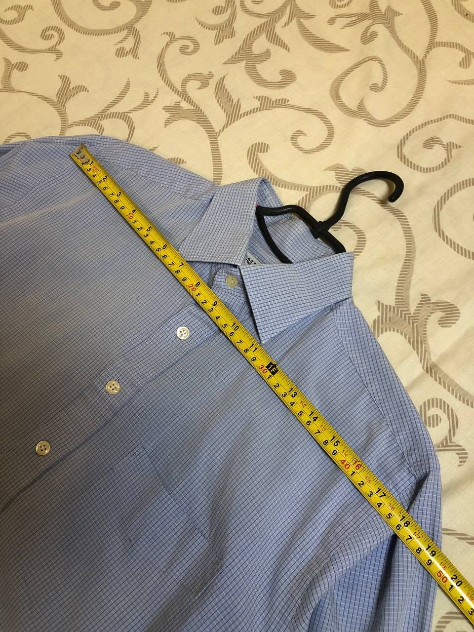Balmain Balmain Paris Blue Check Dress Shirt Size US XL / EU 56 / 4 - 7 Thumbnail