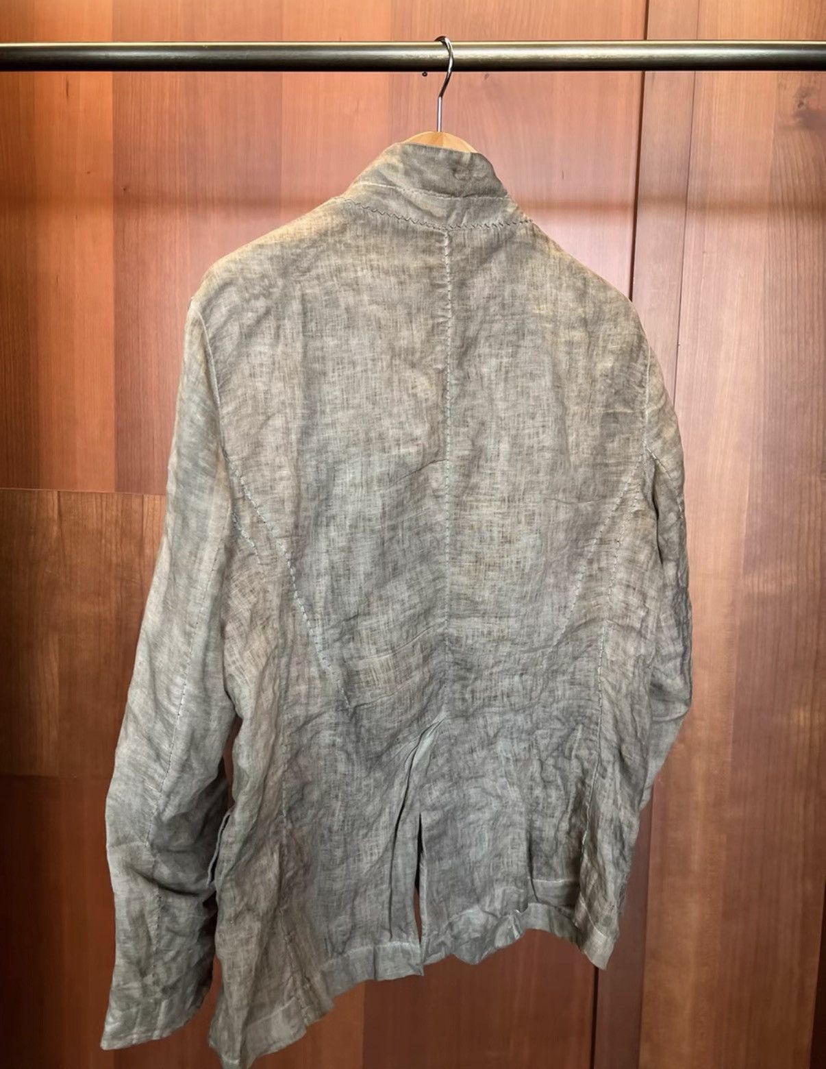 Masnada Masnada 24SS "DRIED CLAY" 100% Linen Pleated Blazer Size US L / EU 52-54 / 3 - 3 Thumbnail