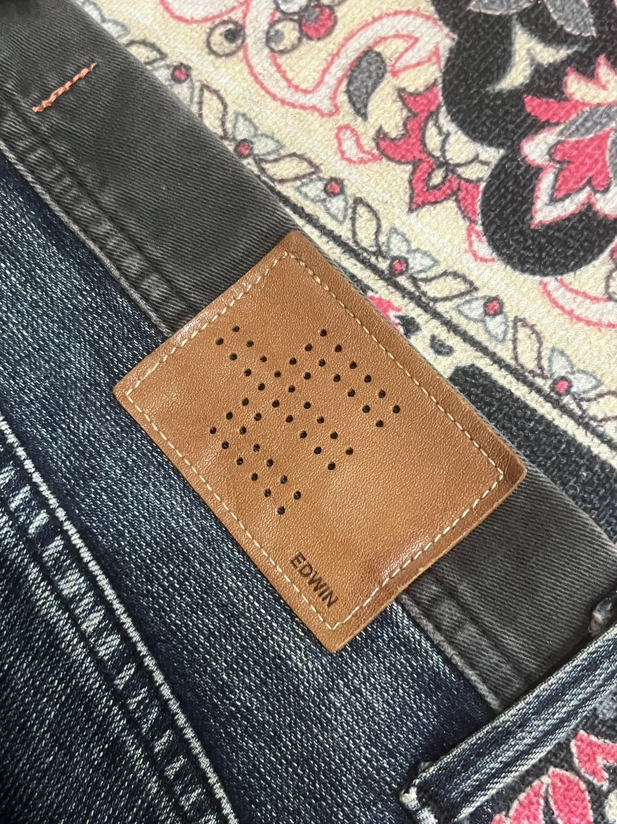 Le Grande Bleu (L.G.B.) Vintage Edwin E Function Cyberobotic Dark Mud Washed Jeans Size US 29 - 9 Thumbnail