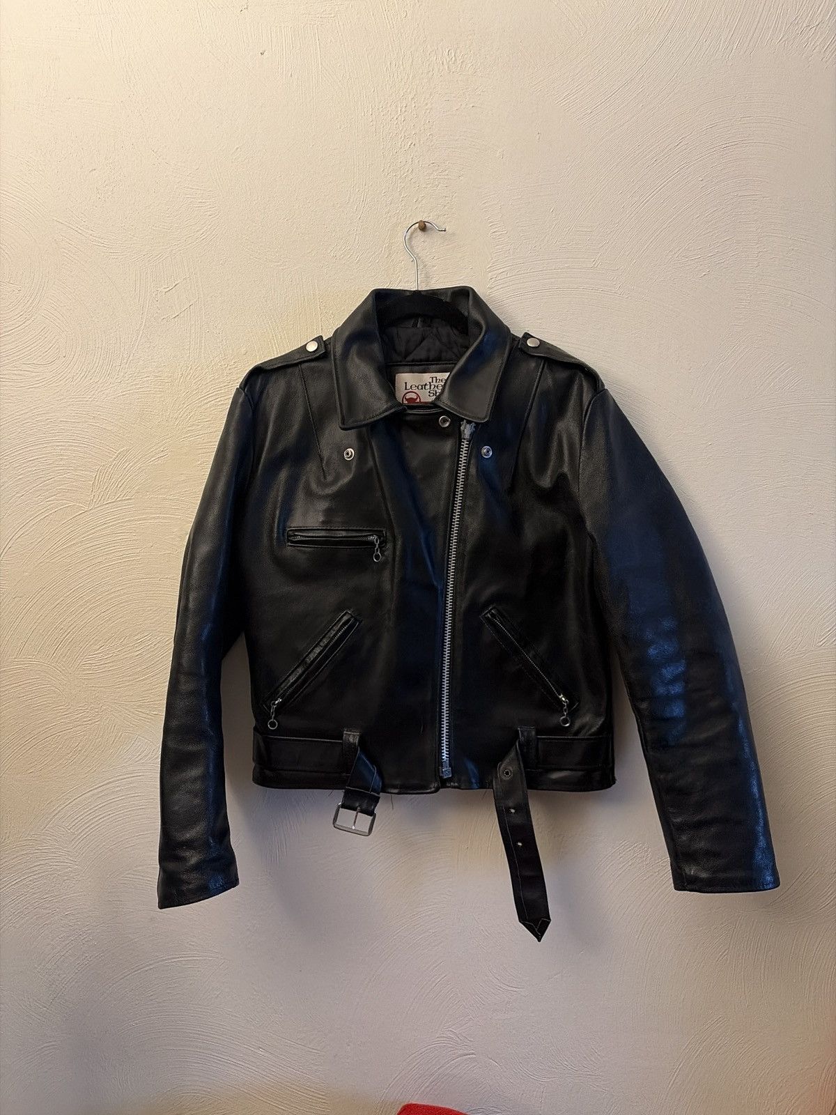 Vintage Sears biker leather jacket