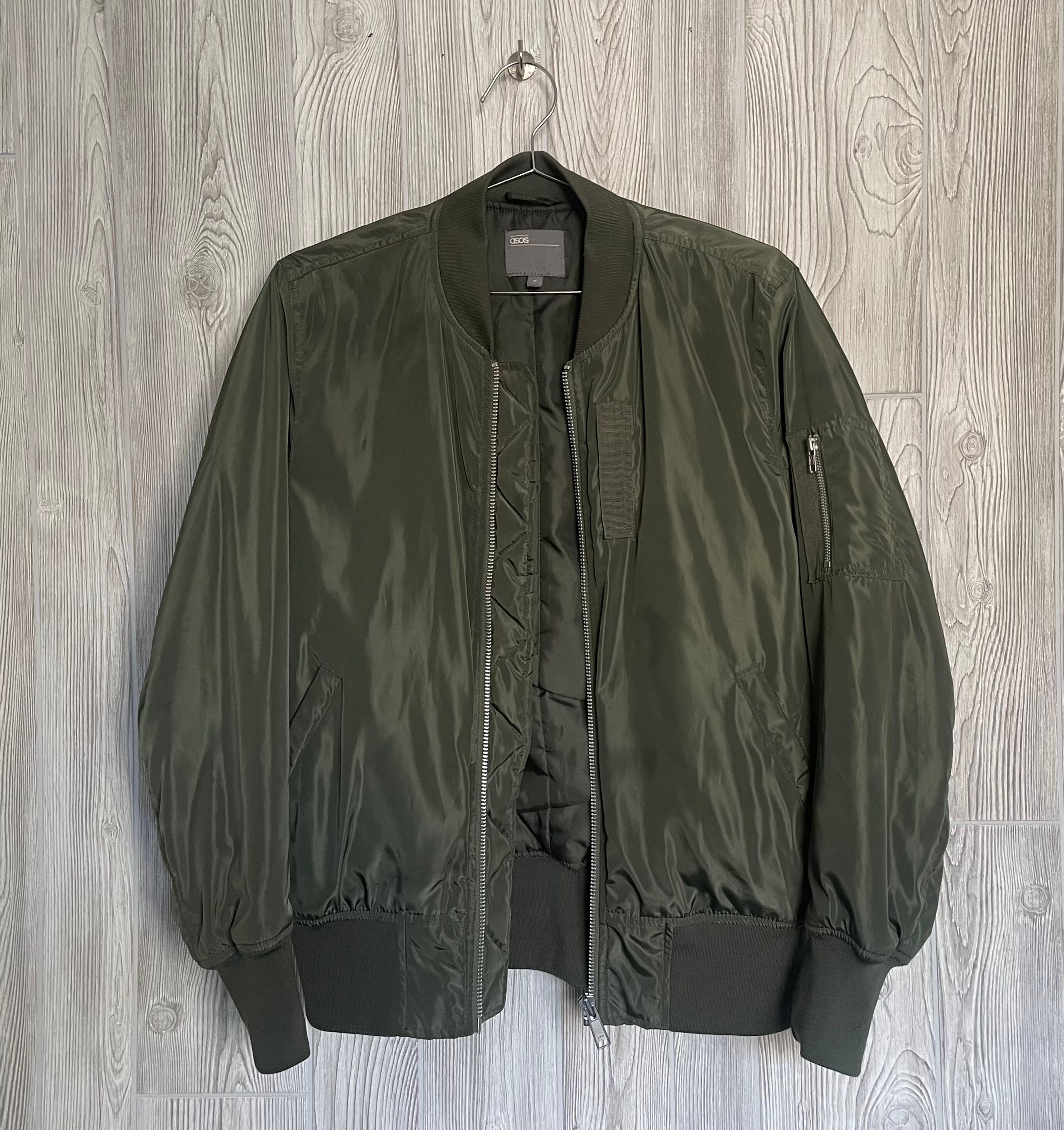 Asos Asos Elongated Olive Green Bomber Size US M / EU 48-50 / 2 - 1 Thumbnail