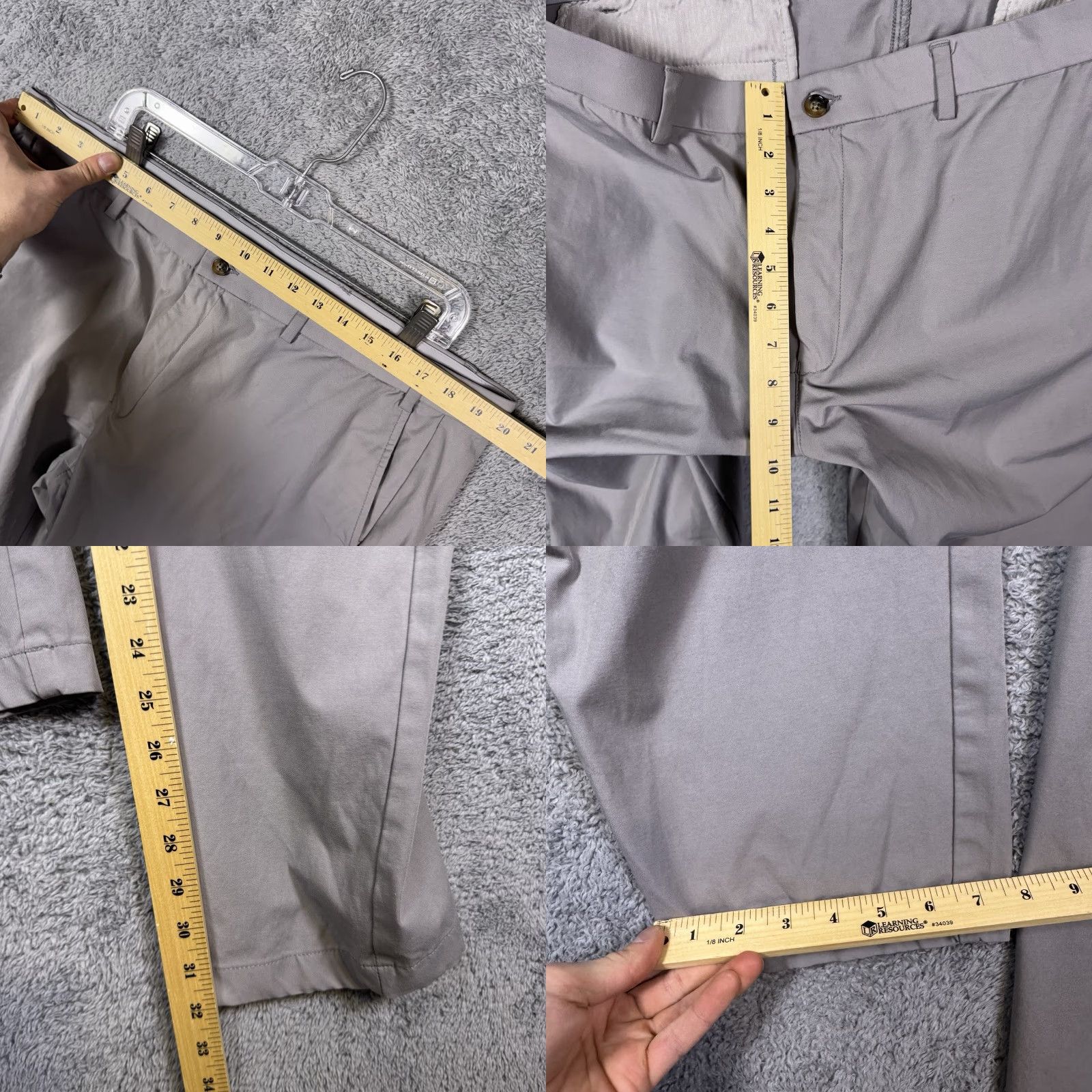 Ralph Lauren Ralph Lauren Black Label Pant Men 40x32 Tech Golf Chino Trousers Lauren LRL Lycra Slashes Pocket Flat Front Gray Cotton Nylon Spandex Size US 40 / EU 56 - 8 Thumbnail