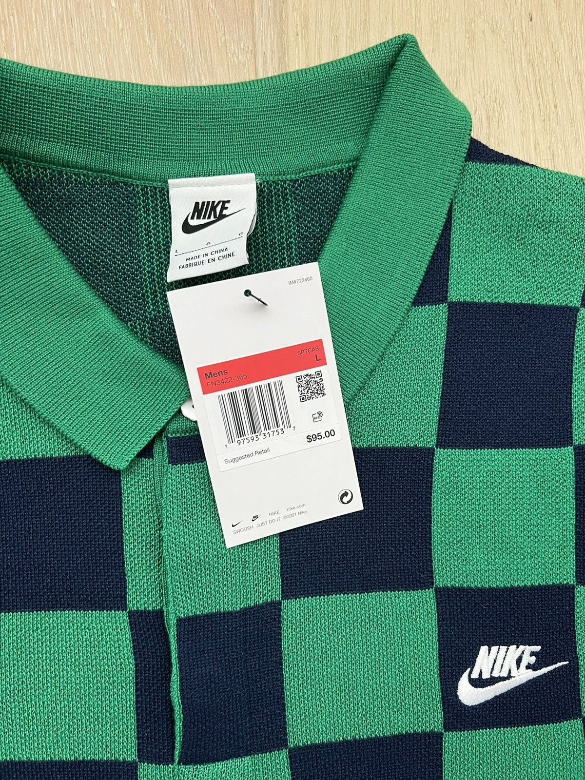 Nike Nike woven checkered Polo Size US L / EU 52-54 / 3 - 4 Thumbnail