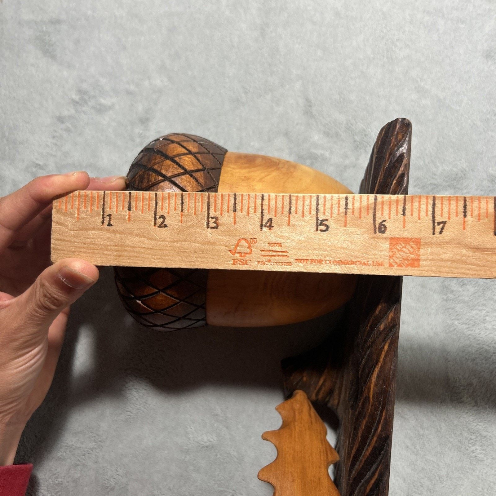 Vintage Antique 1890s Wooden Acorn Smoking Pipe Stand Ashtray Holder Size ONE SIZE - 6 Thumbnail